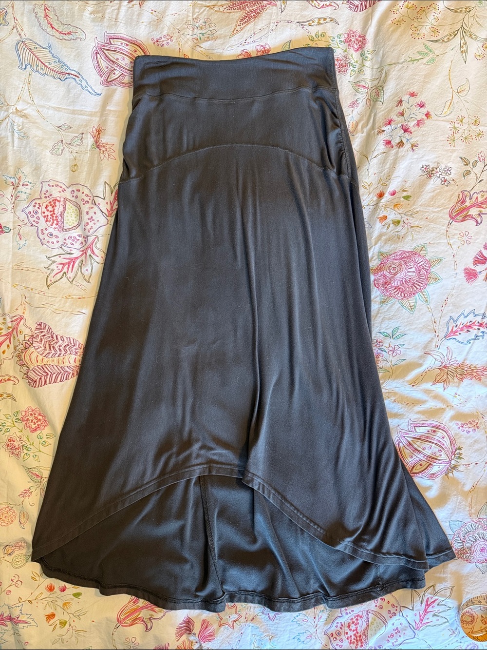 Athleta High-Low knit Maxi Skirt, Loden Green, Size S
